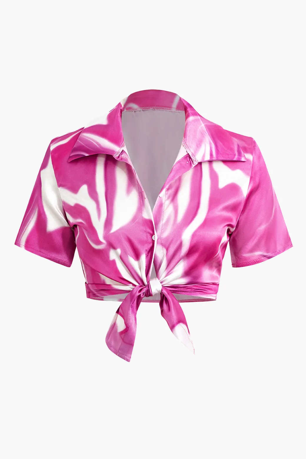 Discount Abstract Print Short Sleeve Shirt And Shorts Set Short Sets