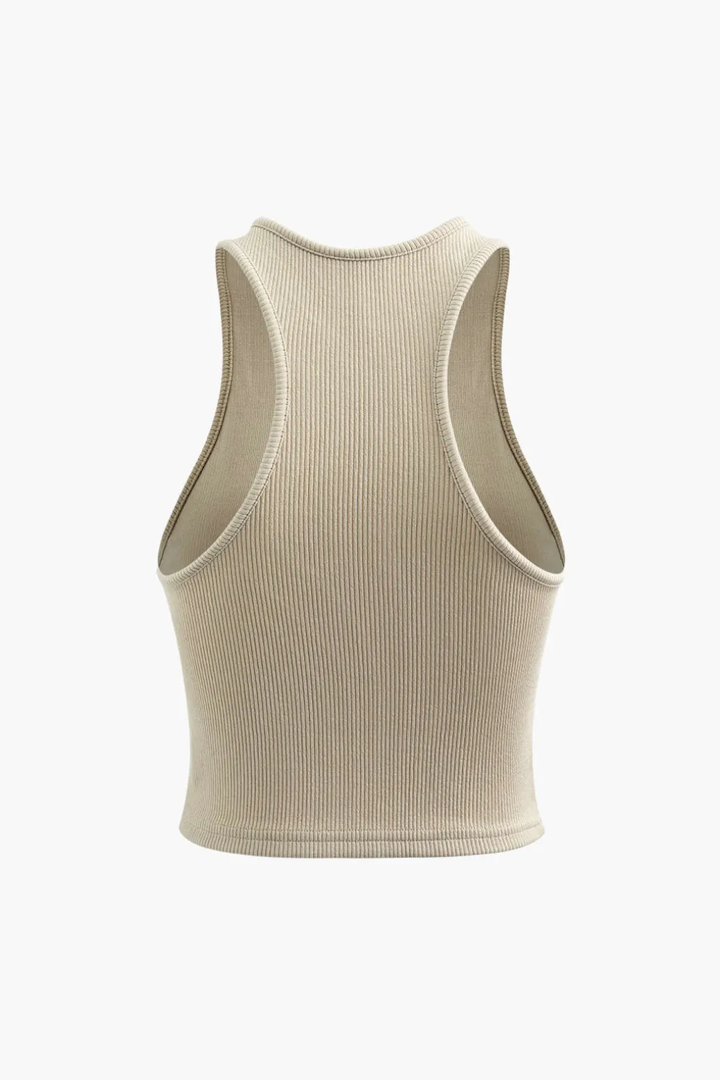 Best Sale Basic Rib Seam-detail Sleeveless Tank Top Tank Tops & Cami