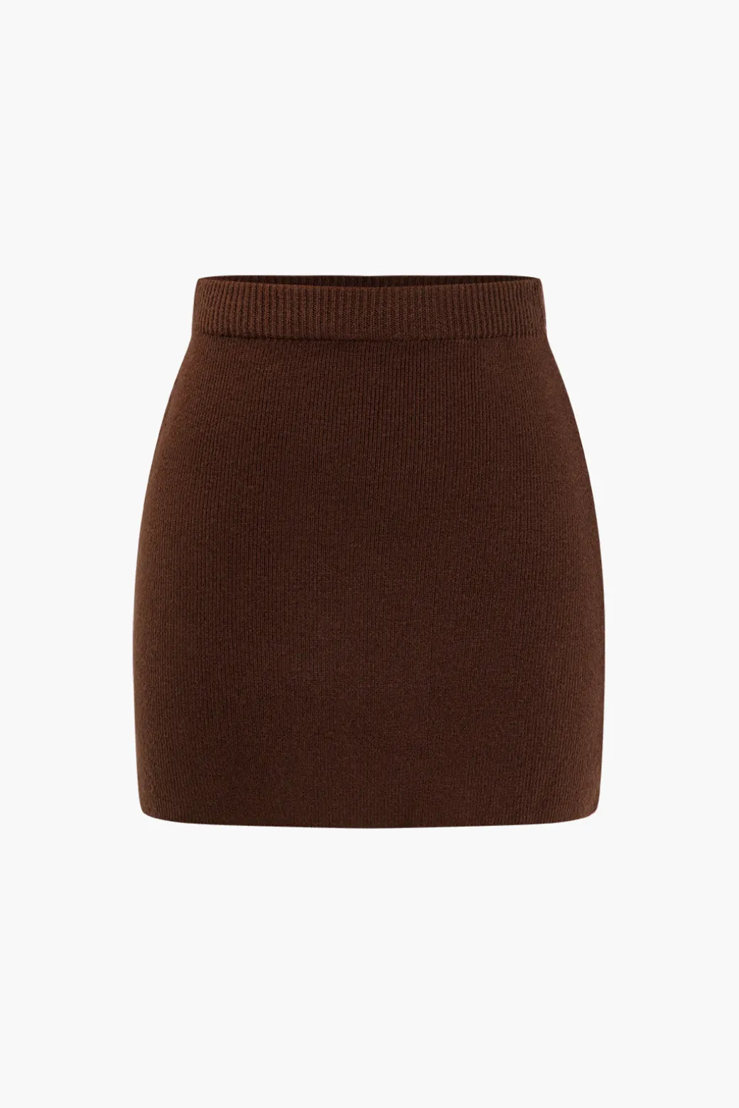 Cheap Basic Solid Knit Mini Skirt Knitwear | Knit Bottoms