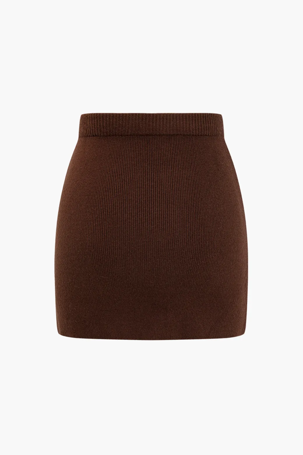 Cheap Basic Solid Knit Mini Skirt Knitwear | Knit Bottoms