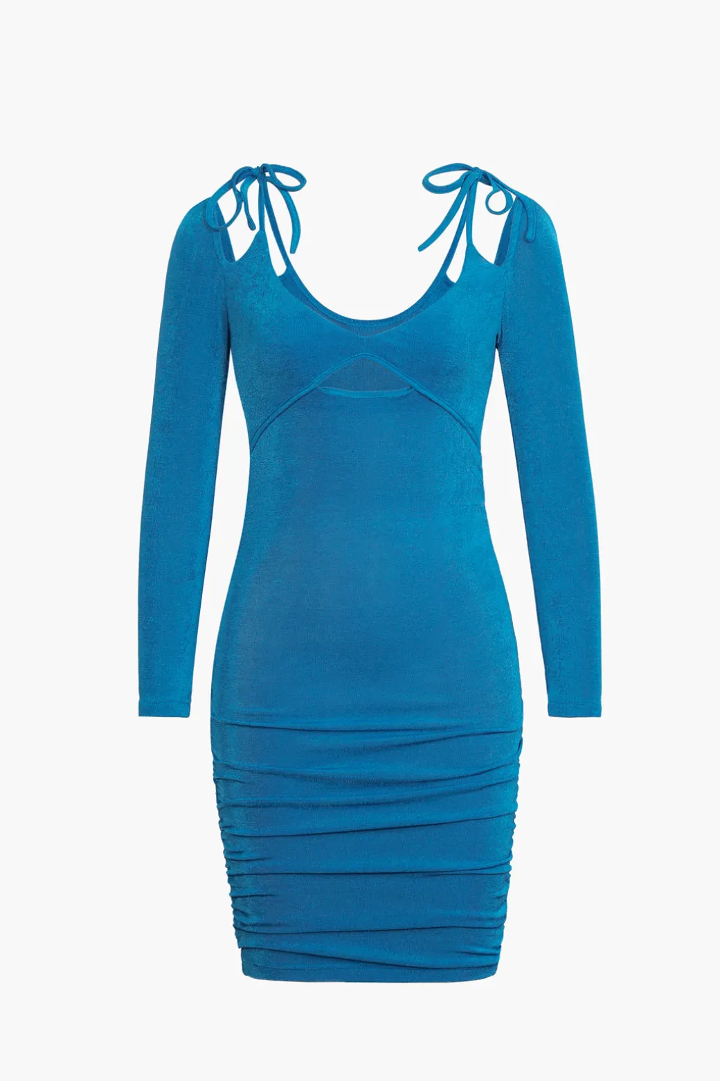 Best Blue Cut Out Bodycon Mini Dress Long Sleeve Dresses | Mini Dresses