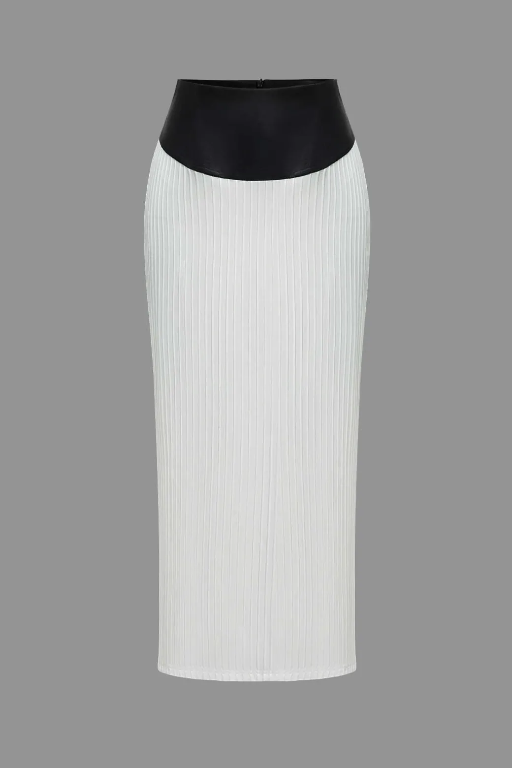 Online Color Block Pleated Zipper Skirt Skirts