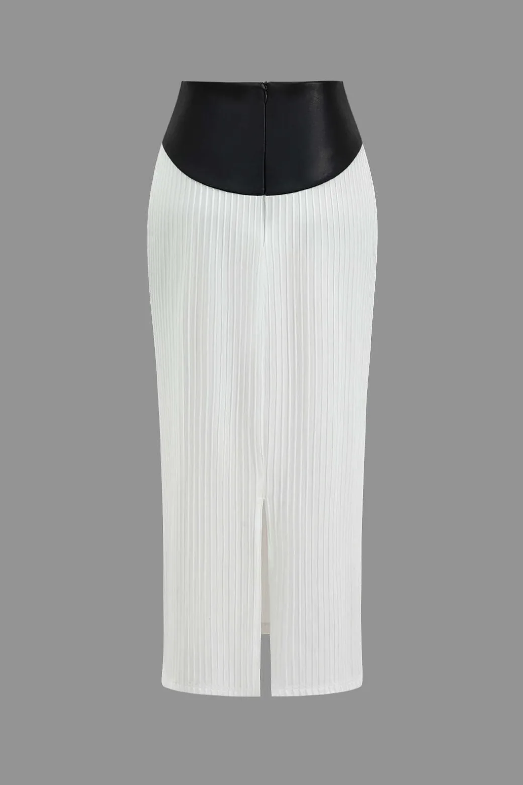 Online Color Block Pleated Zipper Skirt Skirts