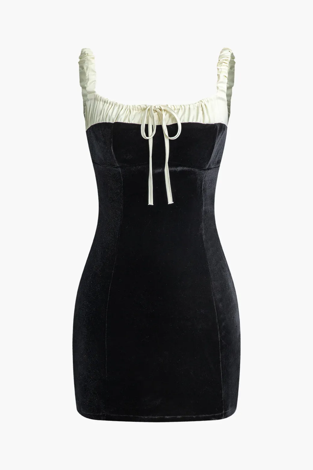 Sale Color Block Ruched Drawstring Mini Dress Mini Dresses
