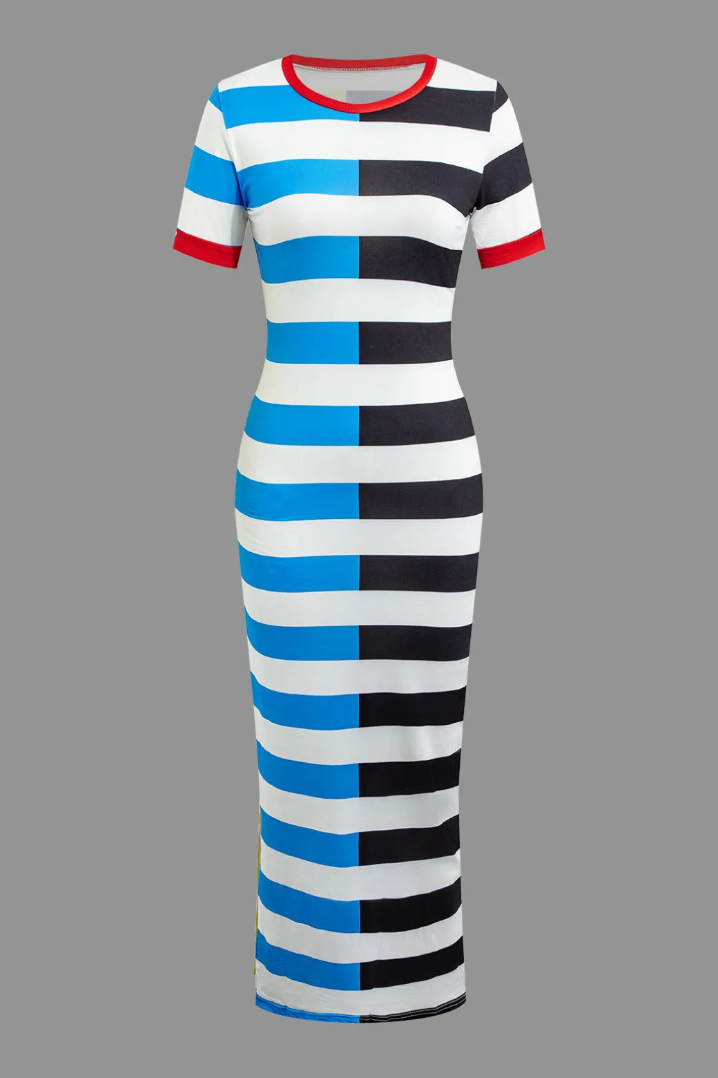 Best Contrast Striped Maxi Dress Maxi Dresses