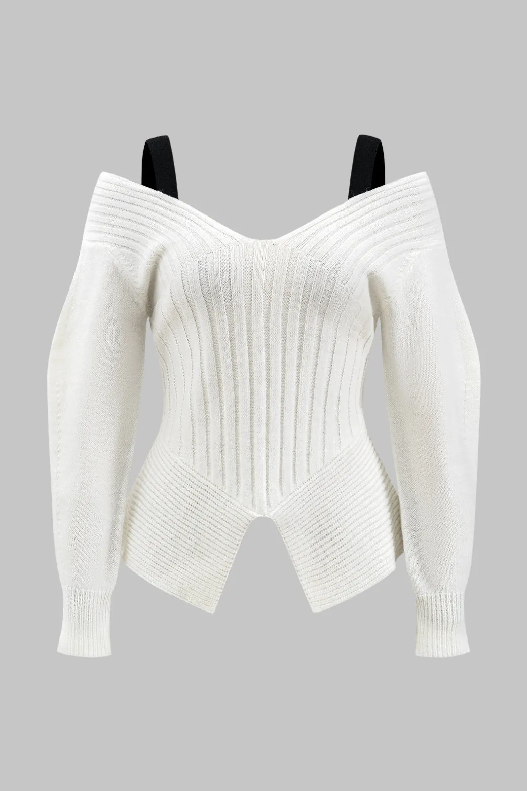 Store Contrast V-neck Sweater Long-Sleeve Top Knitwear | Knit Tops