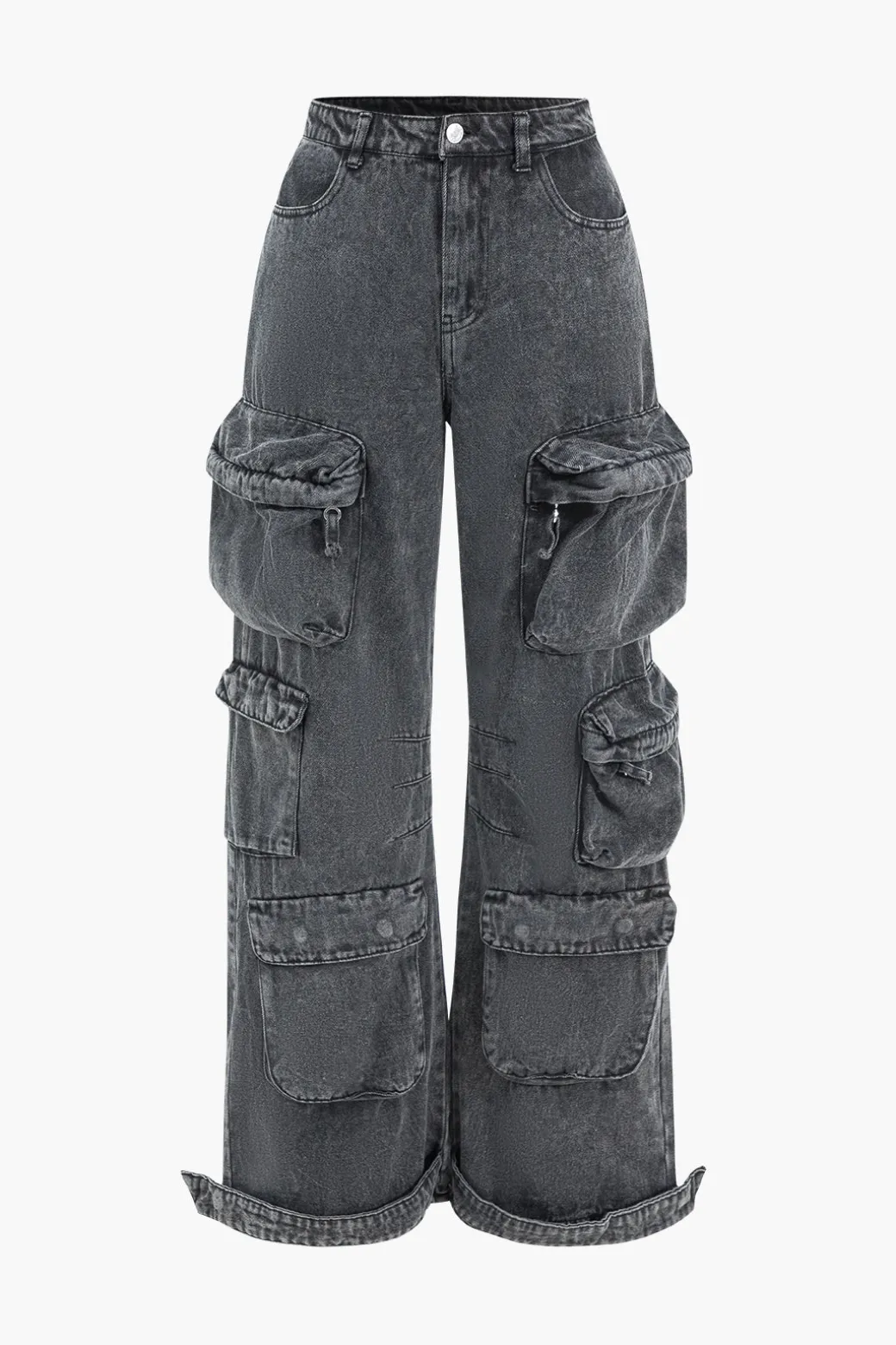 Flash Sale Denim Pocket Button Jeans Jeans