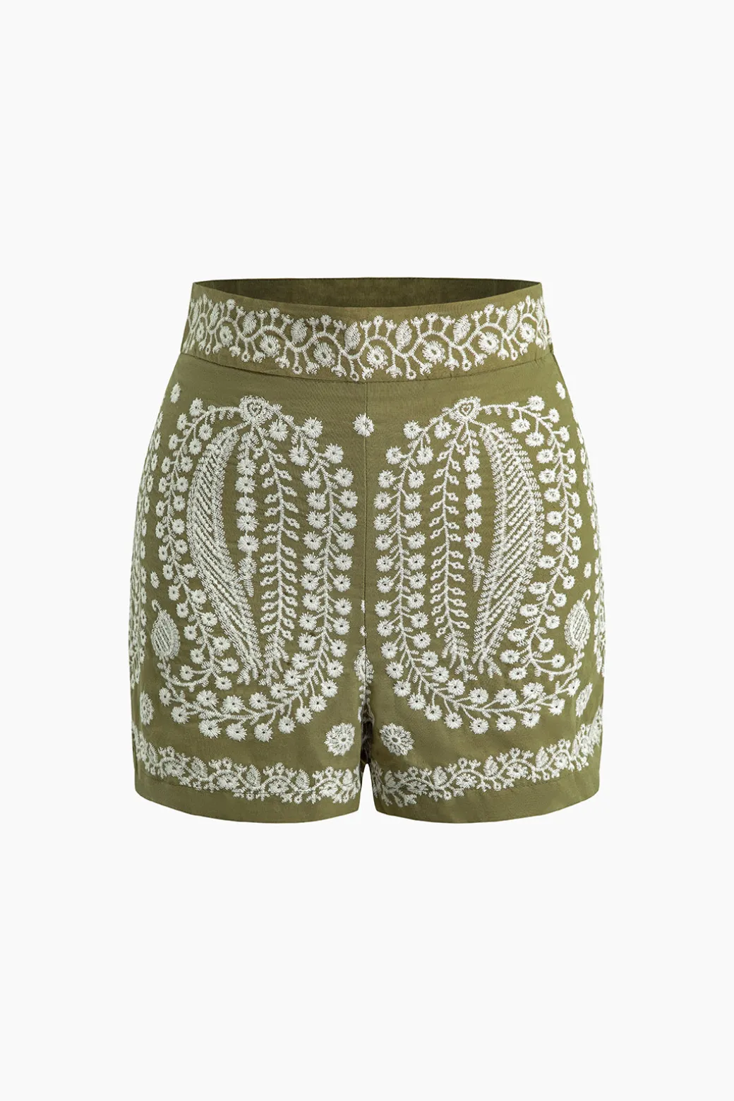 Best Embroidered High-Waist Shorts Shorts