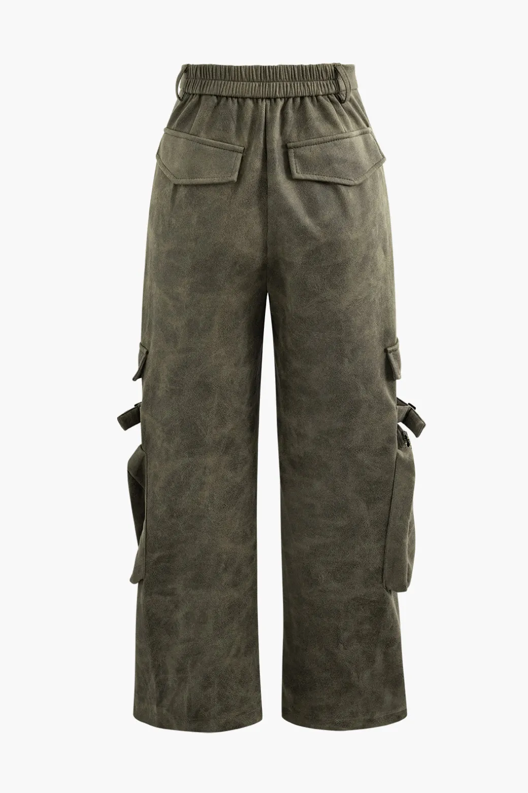 Hot Faux Suede Multi Pocket Straight Leg Cargo Pants Cargo Pants | Pants