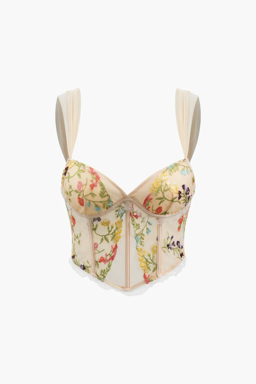 Best Floral Embroidered Corset Cami Top Corset & Bustier Tops | Tank Tops & Cami