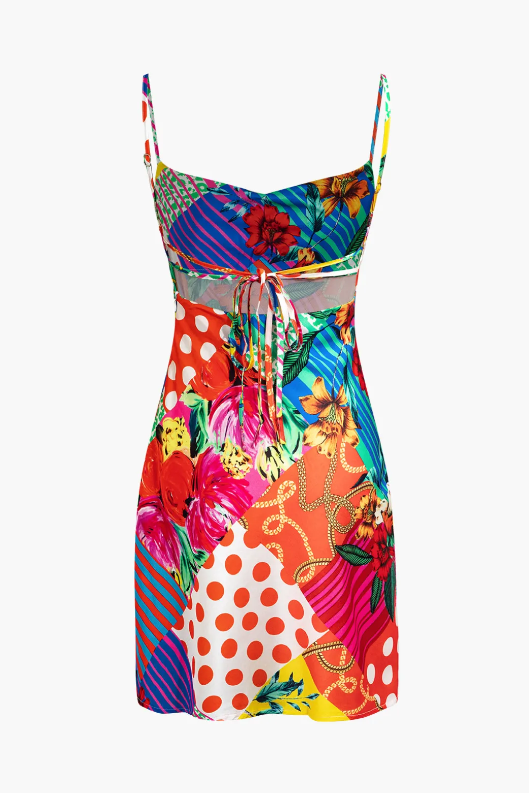 Cheap Flower Print Slip Mini Dress Mini Dresses