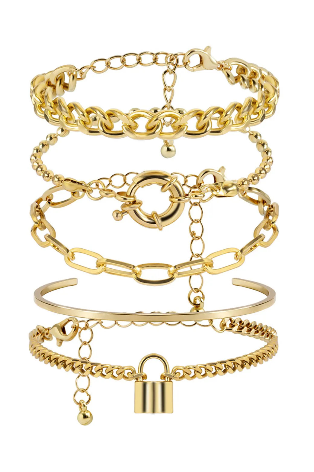 Best Layered Chain Bracelet Set Bracelets | Accessories