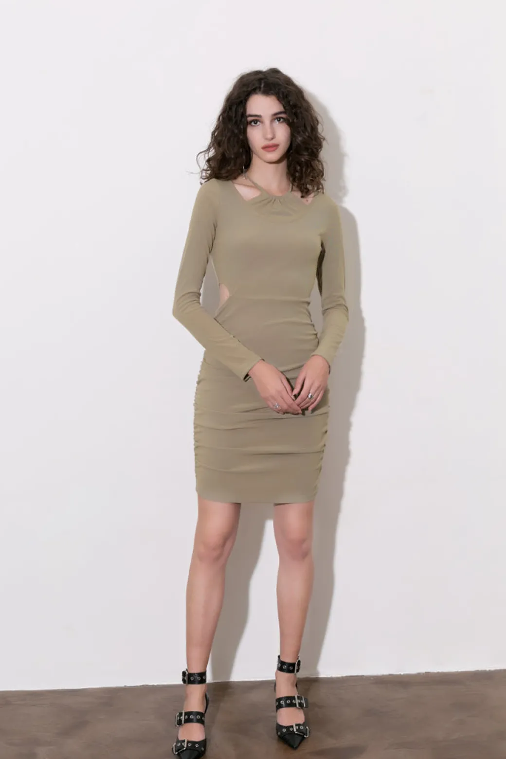 Store Halter Neck Mini Dress Long Sleeve Dresses | Mini Dresses