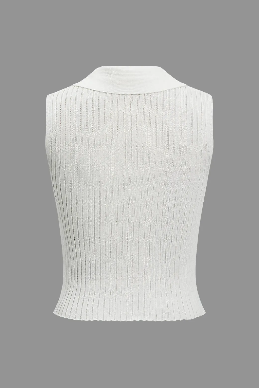 Best Knit Button V-Neck Tank Top Knitwear | Knit Tops