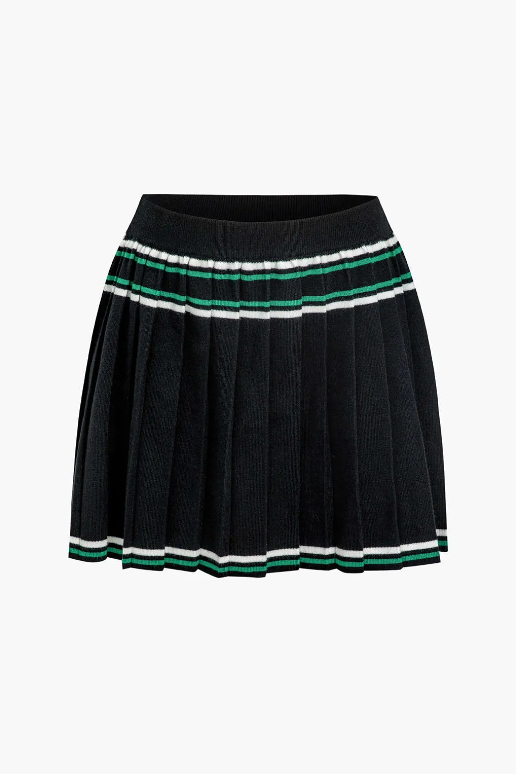 Flash Sale Knit Color Block Pleated Mini Skirt Knitwear | Knit Bottoms