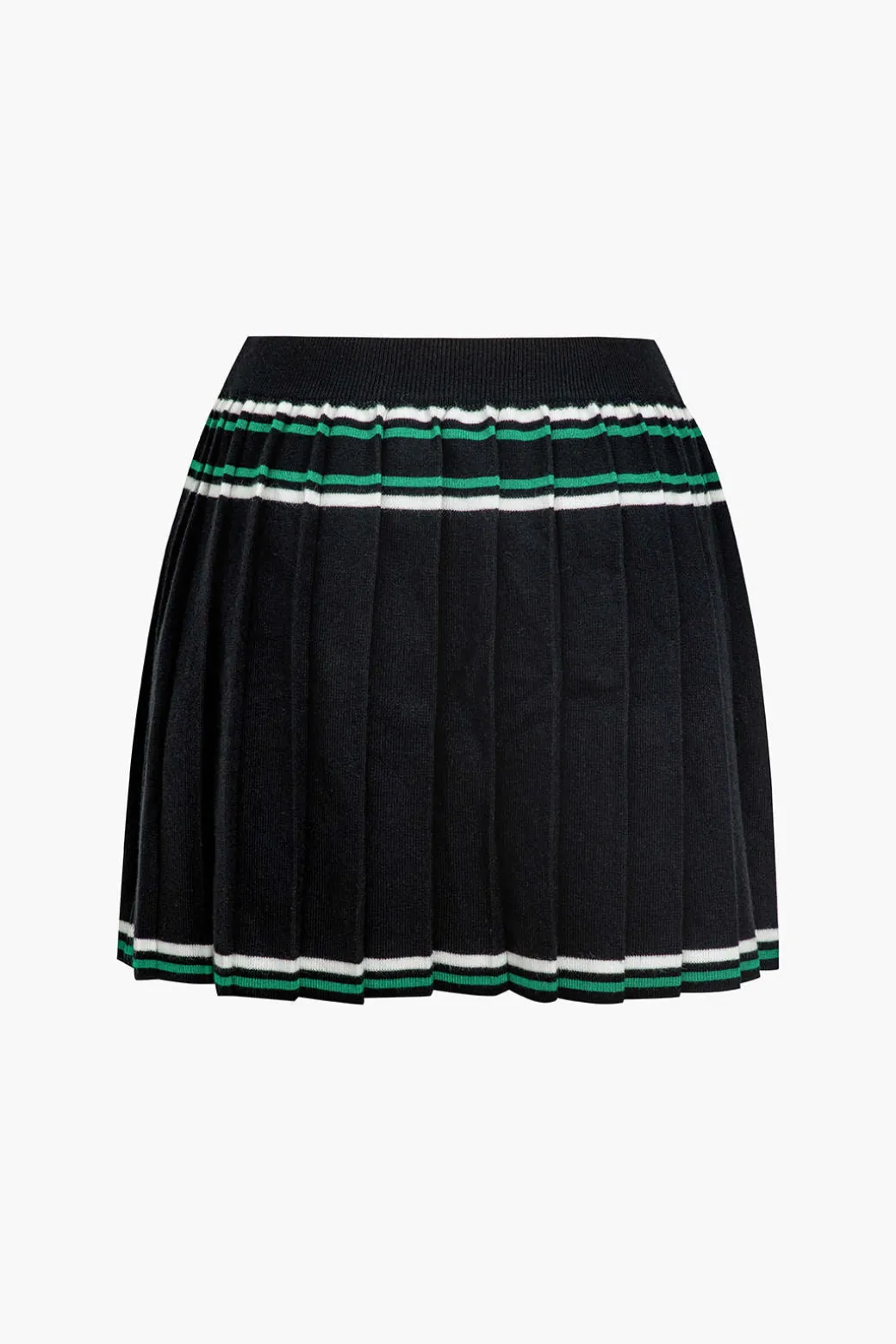 Flash Sale Knit Color Block Pleated Mini Skirt Knitwear | Knit Bottoms