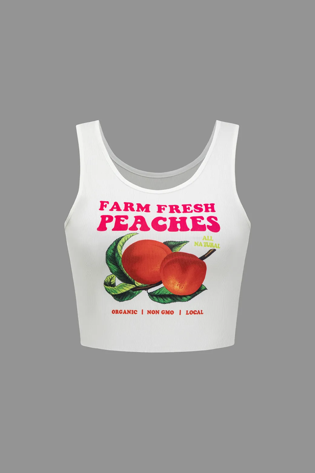 Shop Letter &Fruit Print Tank Top Tank Tops & Cami