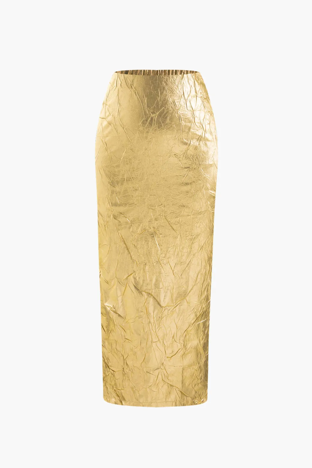 Outlet Metallic Textured Midi Skirt Skirts