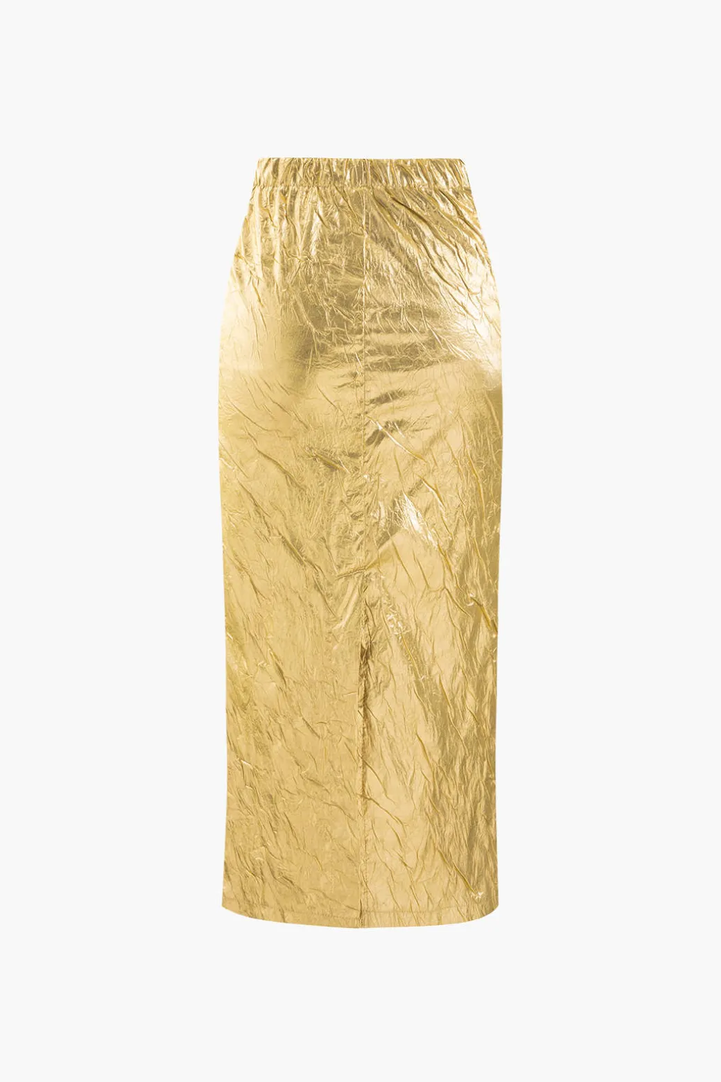 Outlet Metallic Textured Midi Skirt Skirts