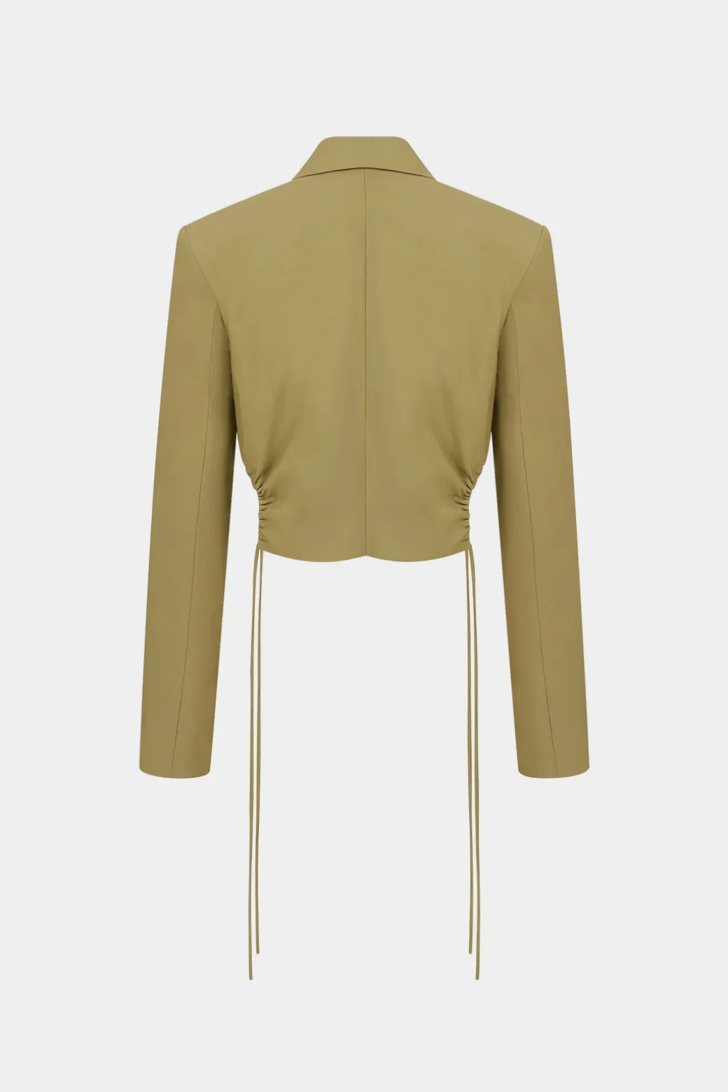 Best Sale Pocket Notched Lapel Drawstring Blazer Outerwear | Outerwear