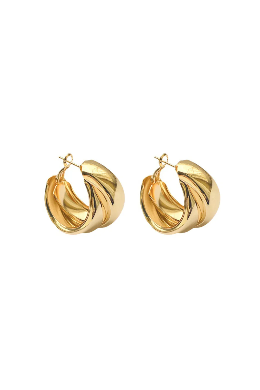 Clearance Retro Double-Layer Metal Earrings Earrings | Accessories