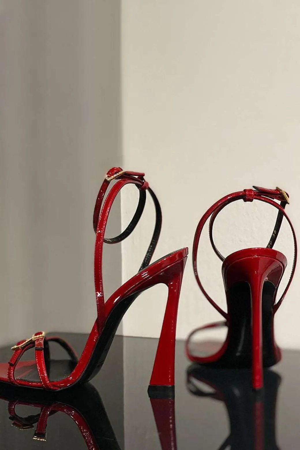 Online Rhinestone Embellished Artificial Patent Leather Cross Strap Open Toe High Heels Shoes | Shoes