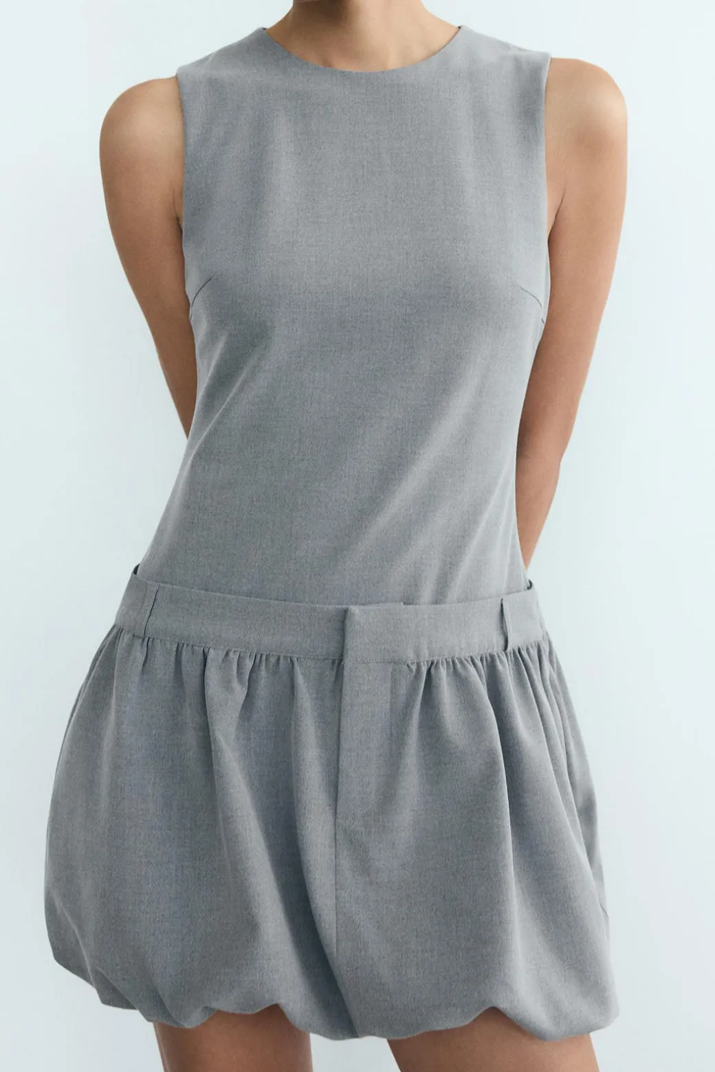 Flash Sale Round Neck Patchwork Sleeveless Mini Dress Mini Dresses