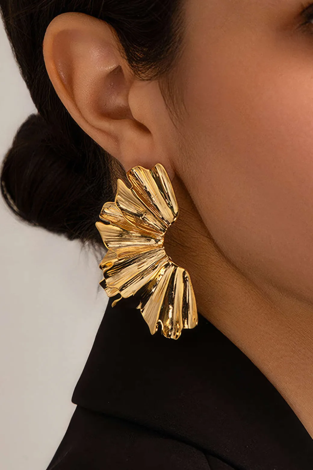 Outlet Ruched Metal Earrings Earrings | Accessories