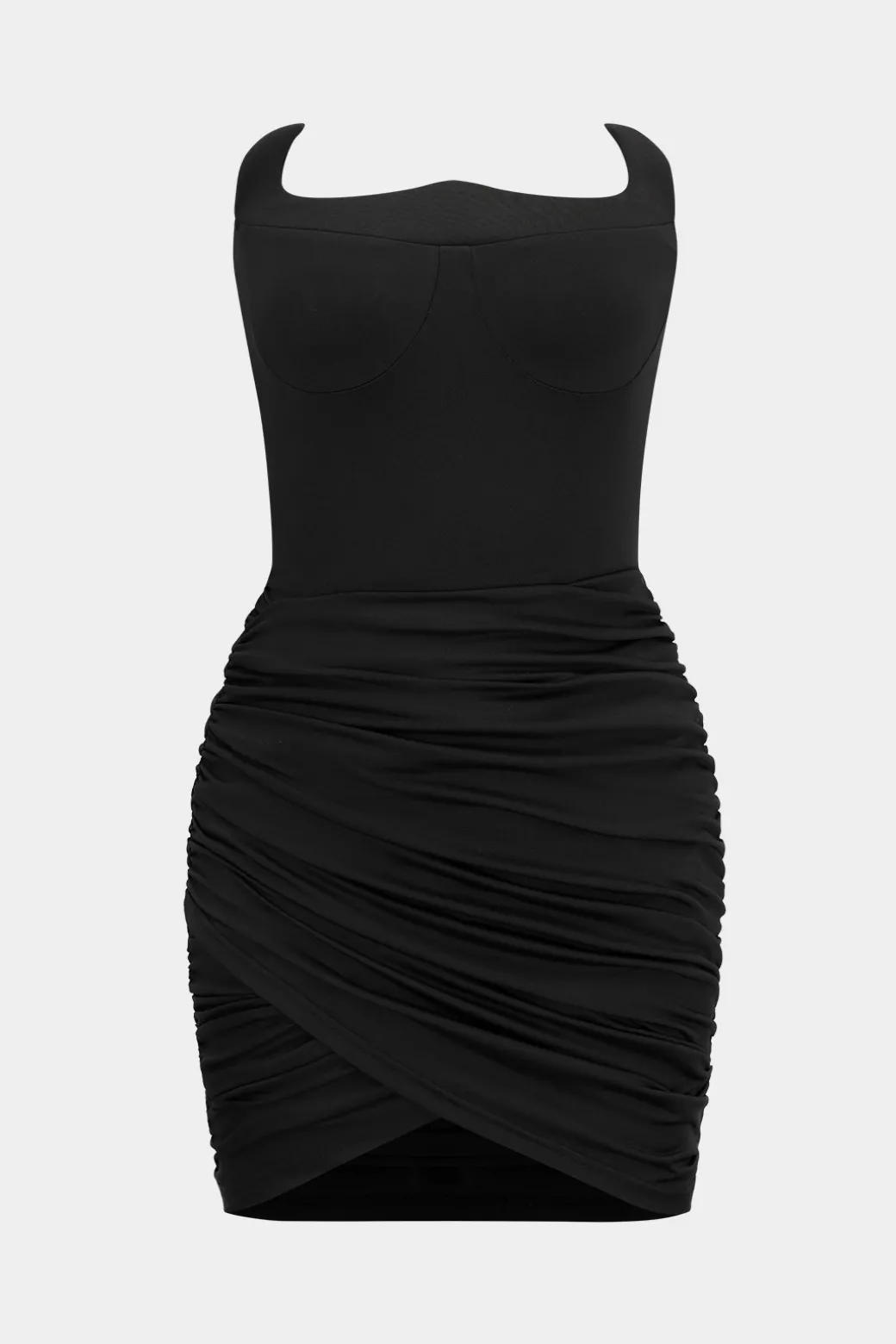 Cheap Ruched Strapless Sleeveless Mini Dress Mini Dresses