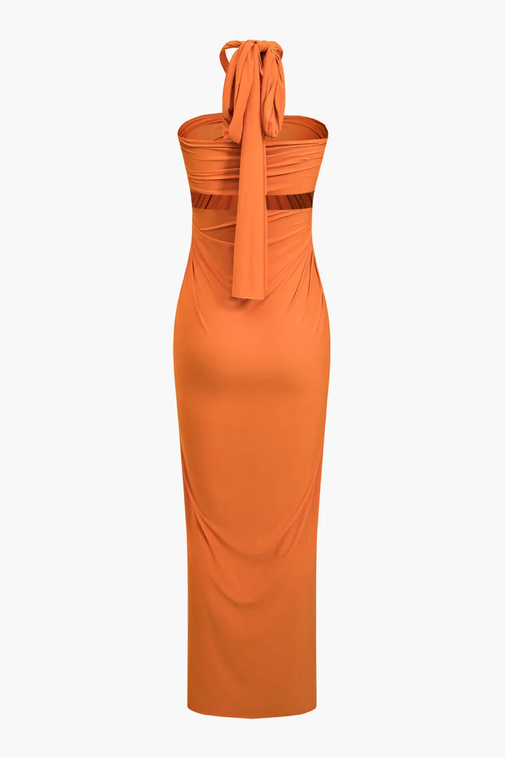 Online Solid Reversible Asymmetrical Tie-Up Maxi Dress Maxi Dresses