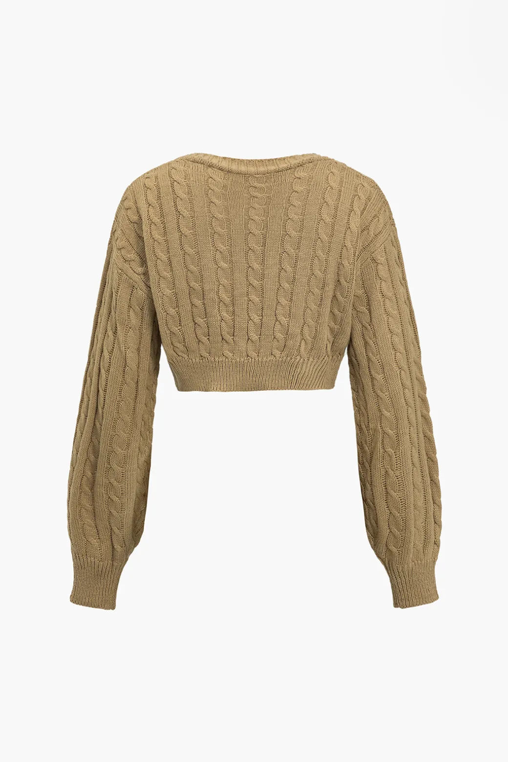 Best Sale Solid Sweater Twist Knot V-Neck Long-Sleeve Top Knitwear | Knit Tops