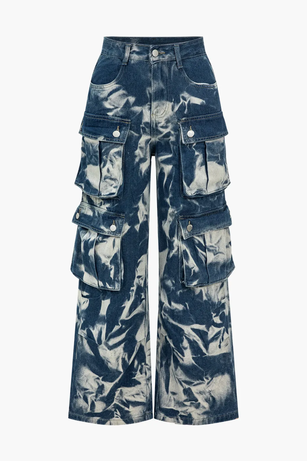 Hot Tie Dye Flap Pocket Cargo Jeans Cargo Pants | Jeans