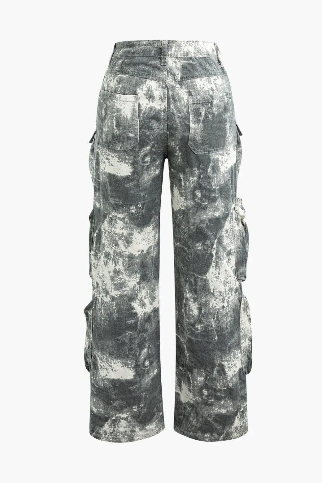 Hot Tie Dye Multi Pocket Straight Leg Cargo Jeans Cargo Pants | Pants