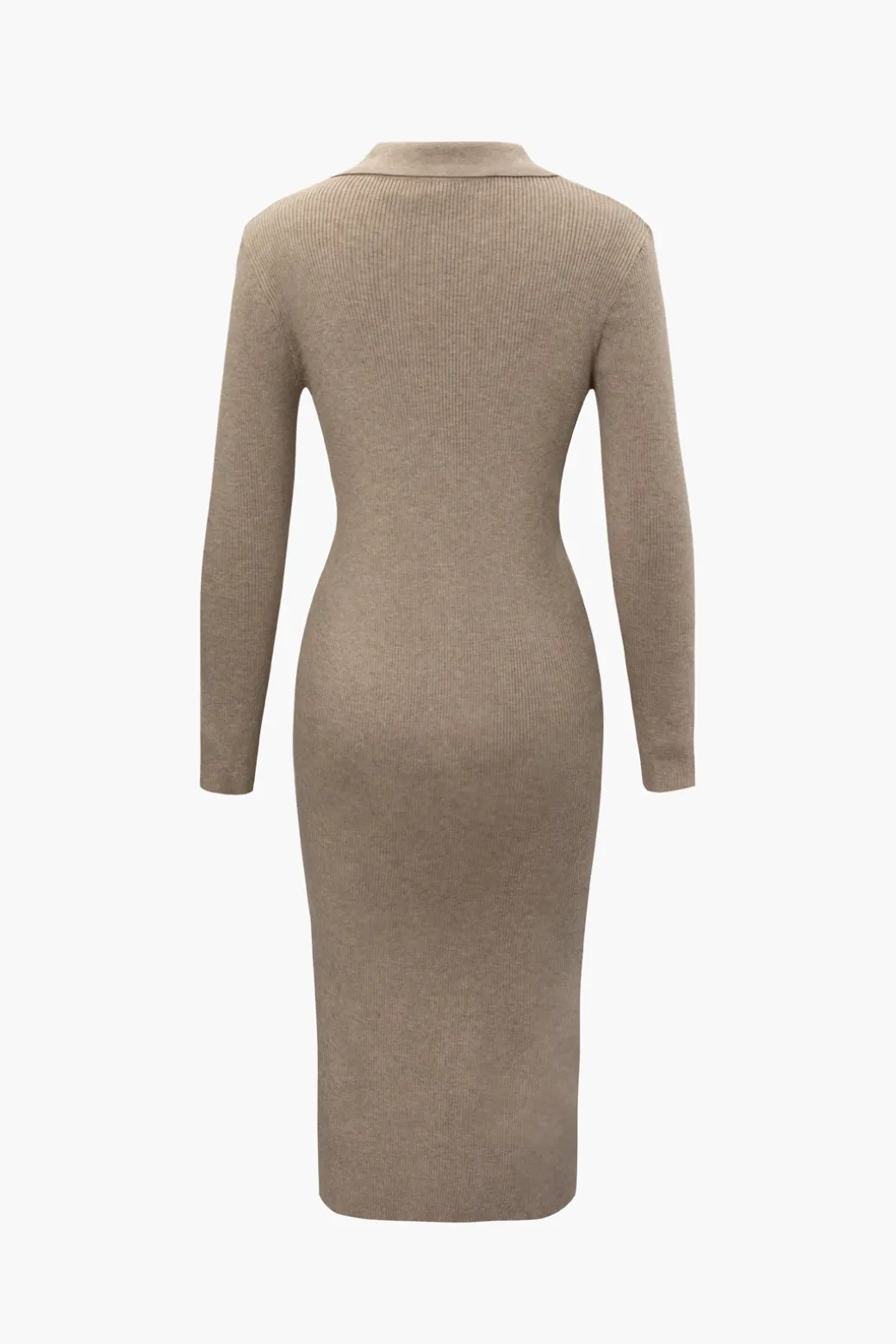 Best Sale V-Neck Long Sleeve Mid-Length Sweater Dress Knitwear | Knit Dresses