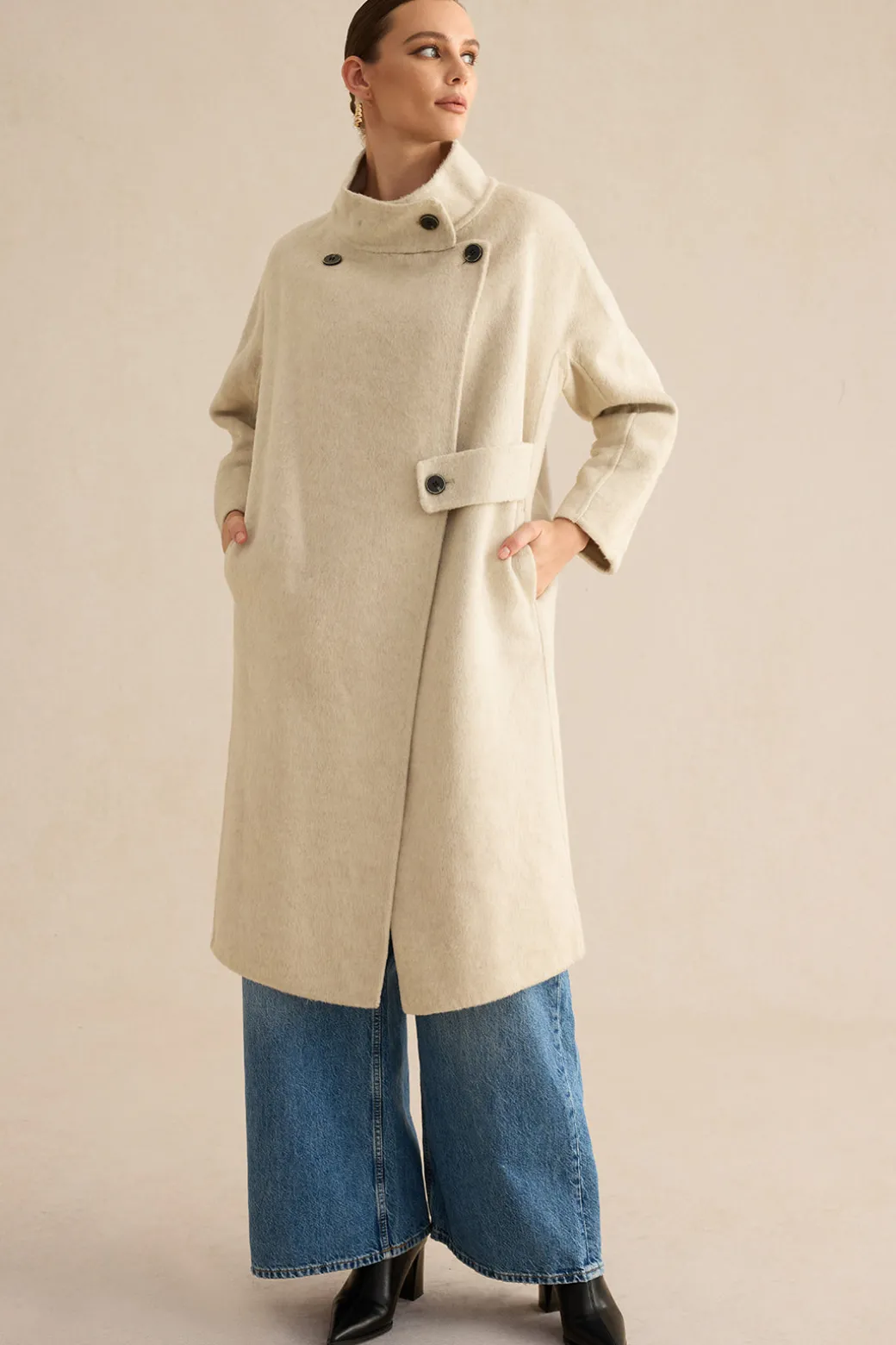 Best Sale 100% Wool Pocket Coat Outerwear | Outerwear