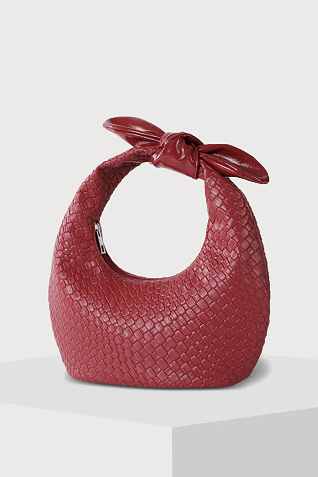 Sale Woven Faux Leather Half-Moon Shape Clutch Bag Bags | Accessories